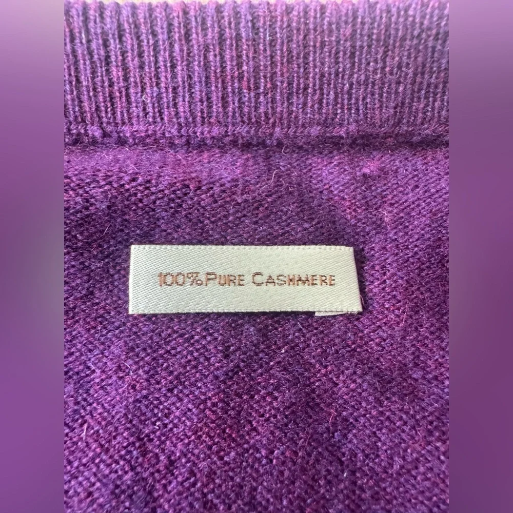 Peter Millar 100% Cashmere Sweater Vest | Atlanta Athletic Club | Purple | XL